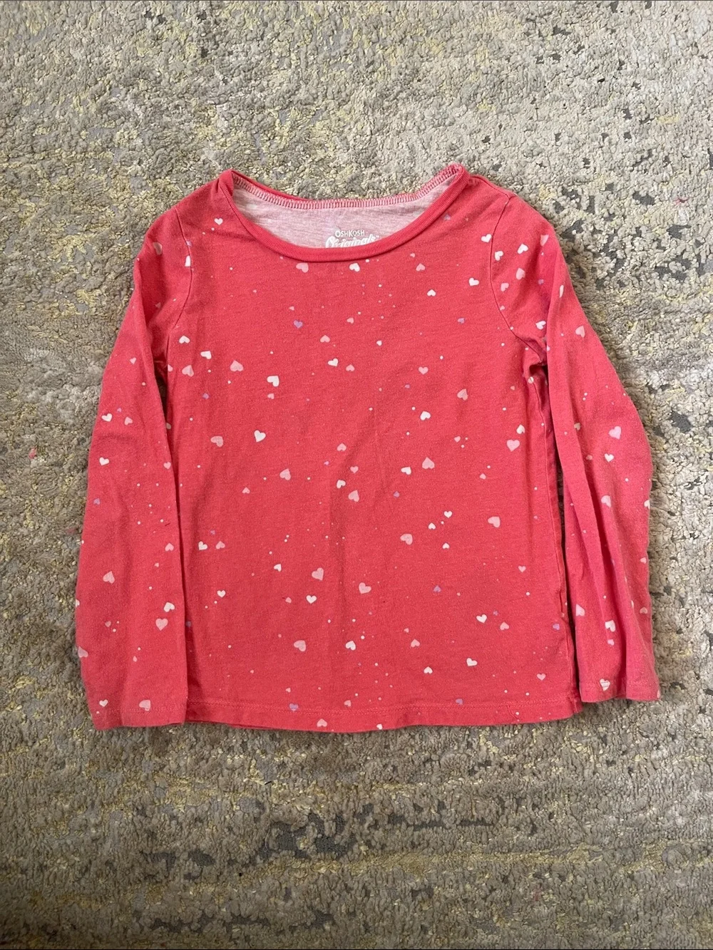 Girls pink hearts shirt